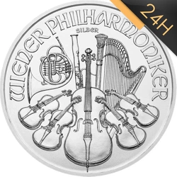 SREBRNA MONETA WIEDEŃSKI FILHARMONIK 1 oz 24H 2025/2026
