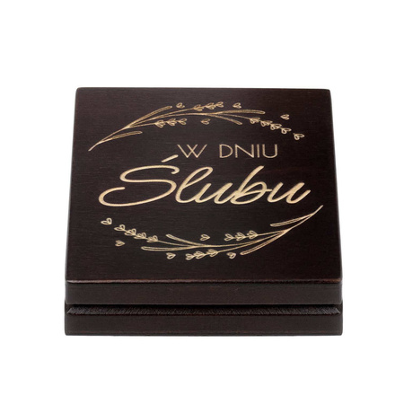 Ślub- zestaw prezentowy złota sztaba LBMA 2 g + etui z grawerem