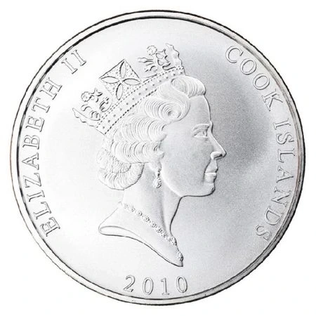 SREBRNA MONETA WYSPY COOKA HMS BOUNTY 2010 1 oz 24H VM